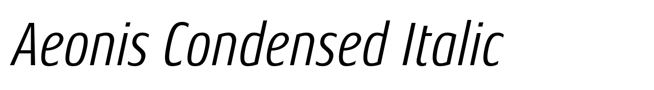 Aeonis Condensed Italic